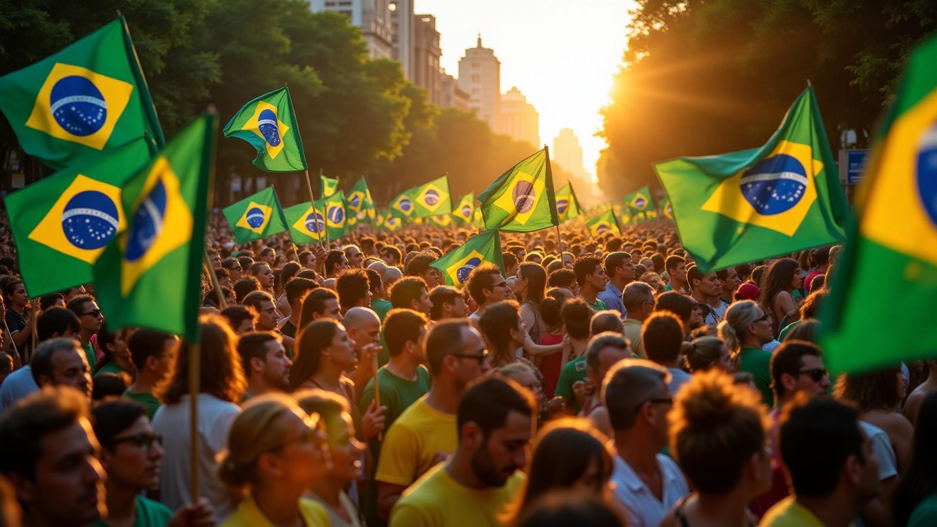 Manifestação patriótica no Brasil